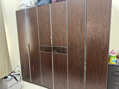 Large 6-Door Wooden Wardrobe / Armoire - Good Condition