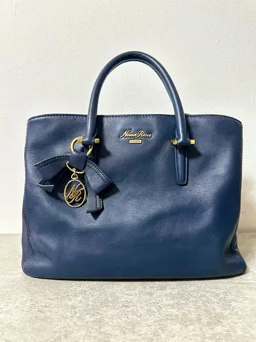 Nina Ricci Navy Leather Top-Handle Tote Bag – Gently Used
