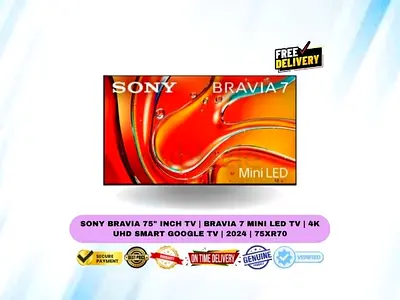 Sony BRAVIA 75 Inch TV | BRAVIA 7 Mini LED TV | 4K UHD Smart Google TV | 2024 | 75XR70