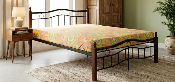 Bed with mattress