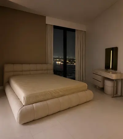 King size bed with dresser