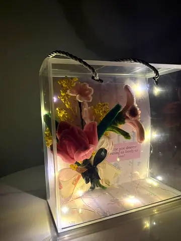 Handmade chenille flowers bouquet