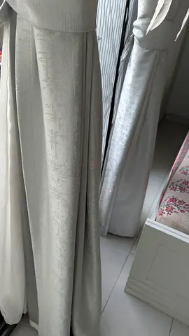 4 White blackout curtains for sale