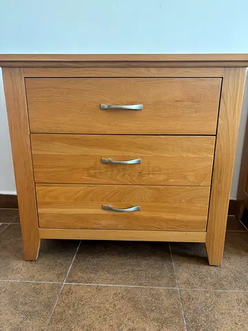 Solid British Oak 3-Drawer Chest - Good Condition