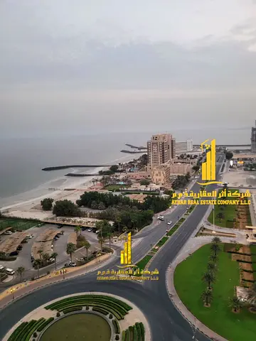 Furnished one-bedroom apartment with an open view, brand new furniture, for monthly rent in Ajman - Corniche - Al Ittihad Tower