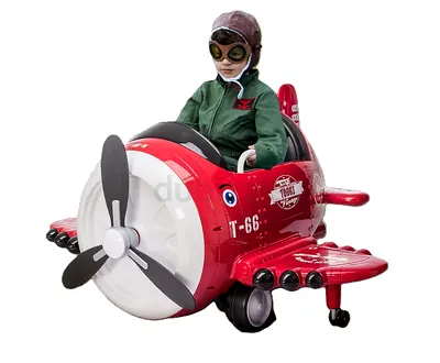 Childrens ride-on airplane, 1.2 meter wingspan, with music, joystick control and remote control