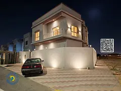 Corner villa for sale in Al Zahia, 5 bedrooms, with electricity, water, and AC. Bank financing. Free