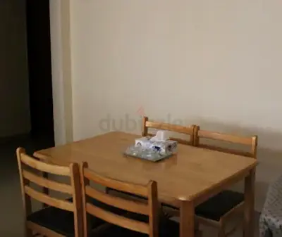 Solid Wood 4-Seater Dining Table with Chairs