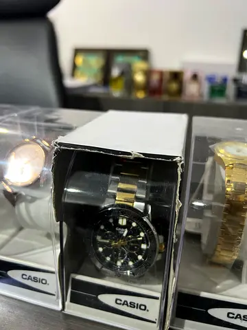 Casio mens mixed metal wristwatch - new in retail box