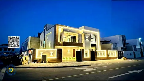 Luxury corner villa with 5BR and roof, including registration fees, in Al Zahiyah .Freehold and ban