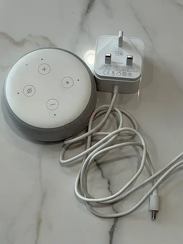 Amazon Echo Dot (3rd Gen) smart speaker with power adapter - excellent condition