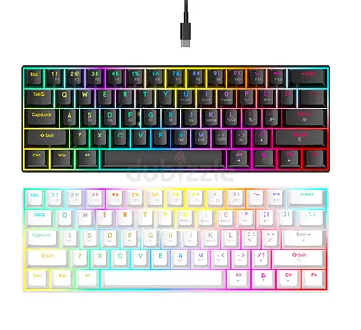 Compact 60% RGB Mechanical Gaming Keyboard - Wired USB-C