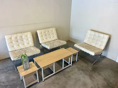 Italian office chair and coffee table set