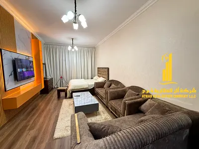 Luxurious fully furnished studio with a semi-separate kitchen and a view ✨ Ajman One Tower. For monthly rent. Rent includes bills, net