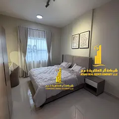 Furnished one-bedroom apartment for rent in Ajman, Al Jurf 3, with clean and tidy furnishings. (Firs