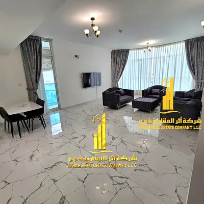 Furnished two-bedroom apartment for monthly rent in Ajman - Al Rashidiya ✔️ Includes all bills and internet, gym, swimming pool, and parking