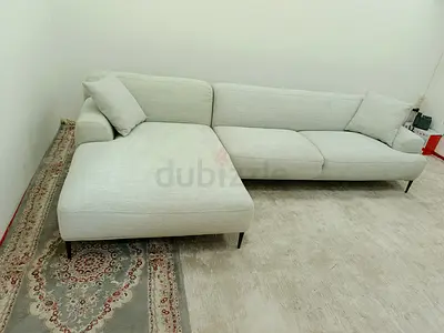 Gray color the loom collection Amelia lshape sofa