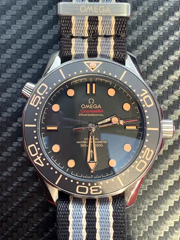 Omega Seamaster Diver 300M Co‑Axial Ceramic Bezel (NATO Strap) S Master Copy Watch