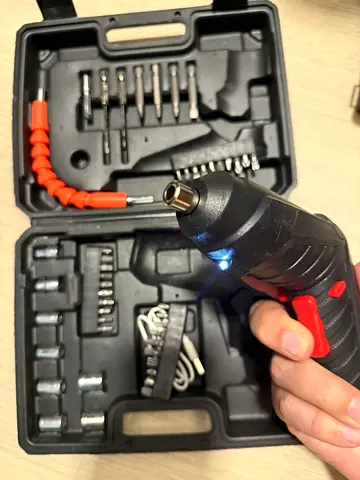 Cordless Battery Electric Screwdriver Set with Carry Case