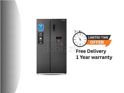 Krome Side-by-Side Refrigerator 700L – Inverter Compressor No Frost Water Dispenser KR-SBS 700WIM