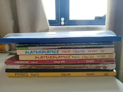 Set of NCERT Class XII Science Textbooks (Math,Phy,Chem, English,and Engineering Graphics)
