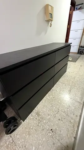 IKEA MALM Chest of 6 Drawers Black Brown