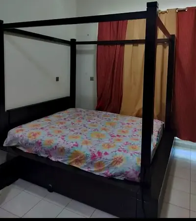 Bed with mattress