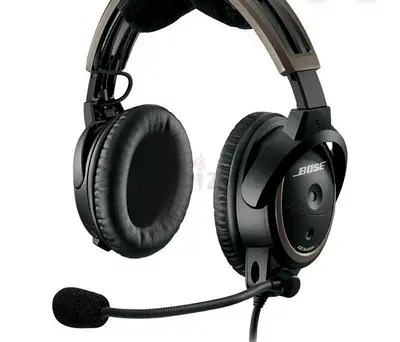 Bose A20 Over-Ear Headset with Boom Mic noise cancellation for aviation.