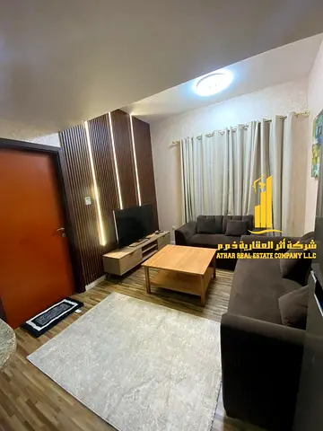 شقة غرفة و صالة مفروشة للإيجار الشهري في عجمان - الجرف 2 - جاردن سيتي✔️ شامل الفواتير و الإنترنت ⚡📶 فرش فاخر !