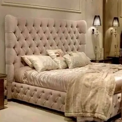 Luxury Tufted Wingback Bed Frame