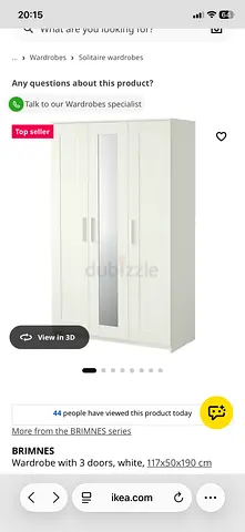 IKEA BRIMNES 3-door White Wardrobe with Mirror and 2 4 drawer brimnes chest of drawers