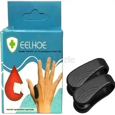 Pair of Black Plastic Finger Pulse Clips / Test Strips - Brand New