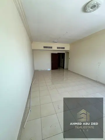 Cheapest and largest one-bedroom apartment for annual rent in Ajman Located on Sheikh Khalifa Street Spacious area Open view Master bedroom
