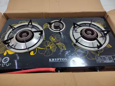 Krypton 3-Burner Glass Top Gas Stove - Good Condition
