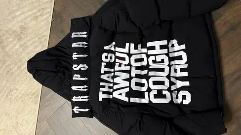Trapstar Puffer Jacket Black and White