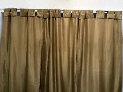Used Madison Park Emilia Faux Silk Single Curtain with Privacy Lining, Window Drape