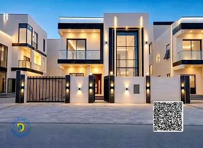 For sale in Al Bahia area: a luxurious villa with 5 bedrooms and a roof terrace, including registration fees, prime location.