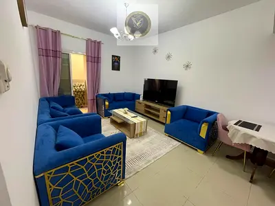 اول ساكن\اجمل غرفه وصاله مفروشه بالتعاون\بلكونه\اطلاله مفتوحه\تكيف مركزي\موقع مميز علي مخرج دبي\قريب من كل الخدمات