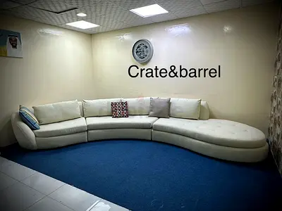 Perfect condition cratebarrel corner sofa