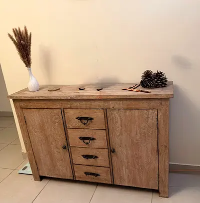 Rustic Wooden Sideboard / Storage Cabinet with Drawers