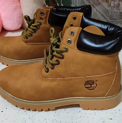 Brown Timberland-style Lace-up Work Boots, Size 45, Gently Used