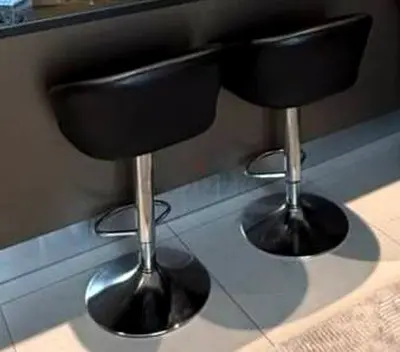 Leather Adjustable Bar Stool Counter Chair- Pack of 2