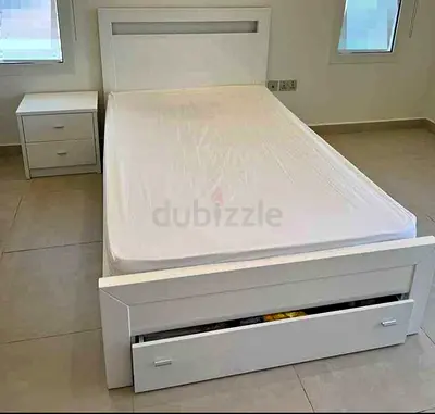 Bed with storage drawer and mattress - good condition