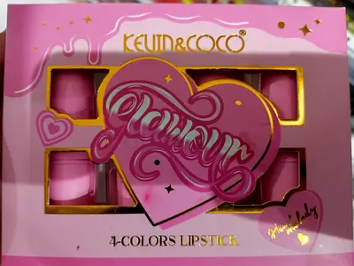Set of 4 Kevin  Coco 4-Colors Lipstick - Pink Gift Box