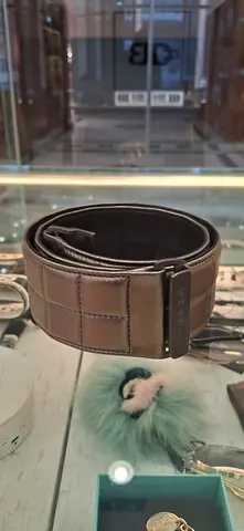 Chanel Quilted Leather Belt with Matte Buckle