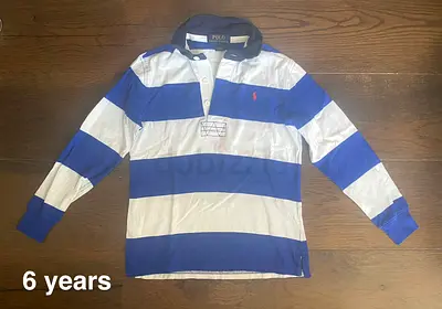 Polo Ralph Lauren Long Sleeve Rugby Shirt - Size 6 Years