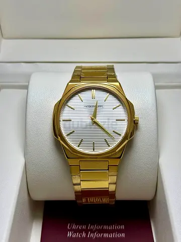 Gold-tone Patek Philippe style mens wristwatch, automatic look