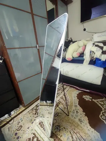 Full-Length Free-Standing Mirror with White Frame