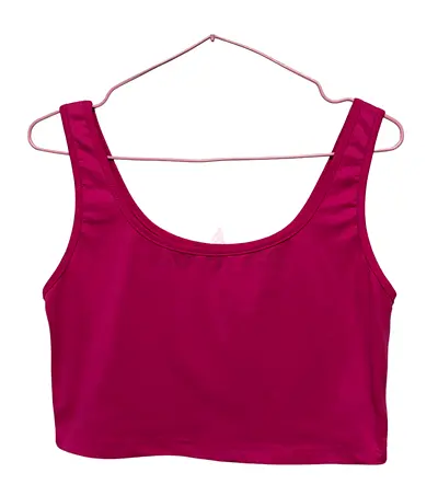 Vibrant Pink Sleeveless Crop Top