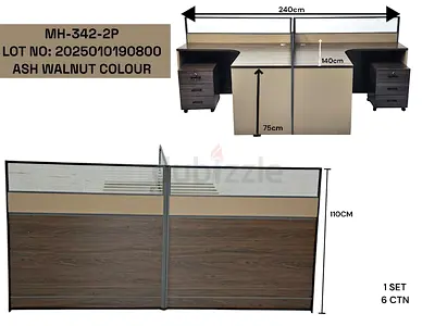 Brand New 2-Person L Shape Office Workstation New For Sale
